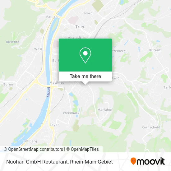 Карта Nuohan GmbH Restaurant