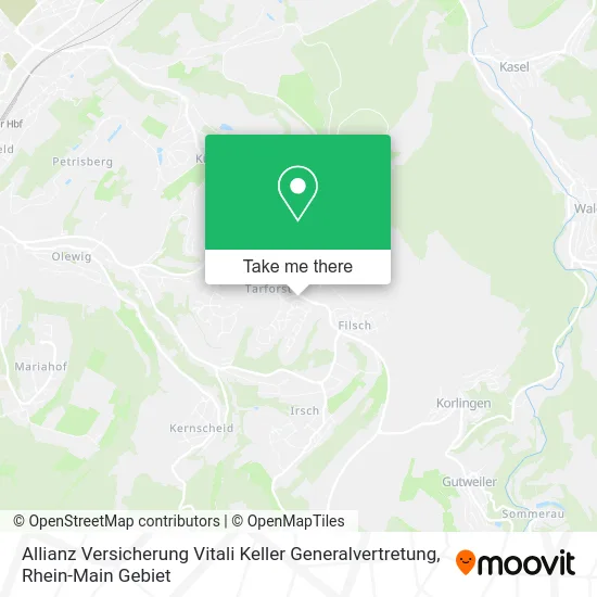 Карта Allianz Versicherung Vitali Keller Generalvertretung