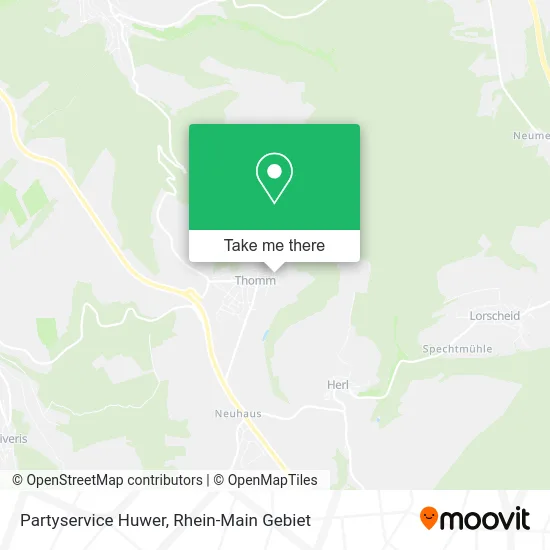Карта Partyservice Huwer