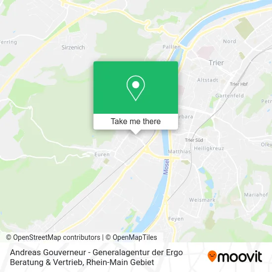 Карта Andreas Gouverneur - Generalagentur der Ergo Beratung & Vertrieb