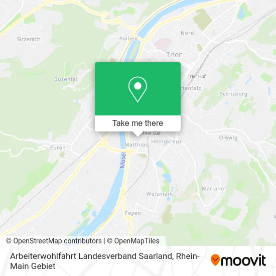 Карта Arbeiterwohlfahrt Landesverband Saarland