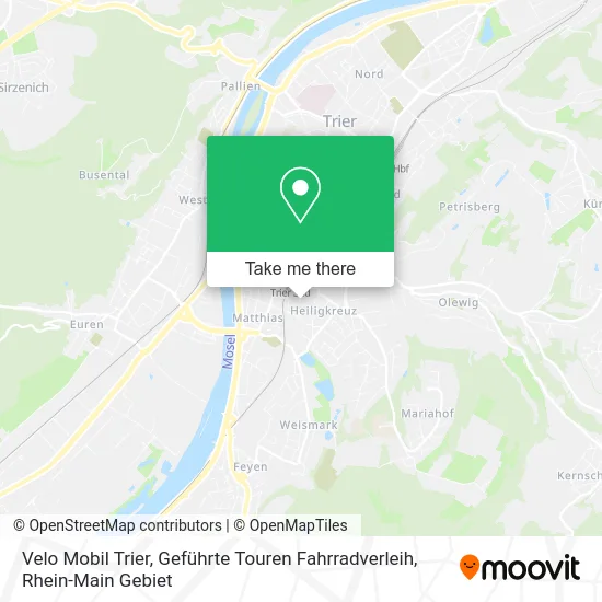 Карта Velo Mobil Trier, Geführte Touren Fahrradverleih