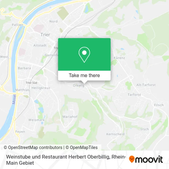 Карта Weinstube und Restaurant Herbert Oberbillig