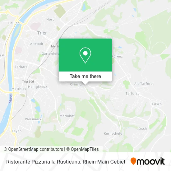 Карта Ristorante Pizzaria la Rusticana