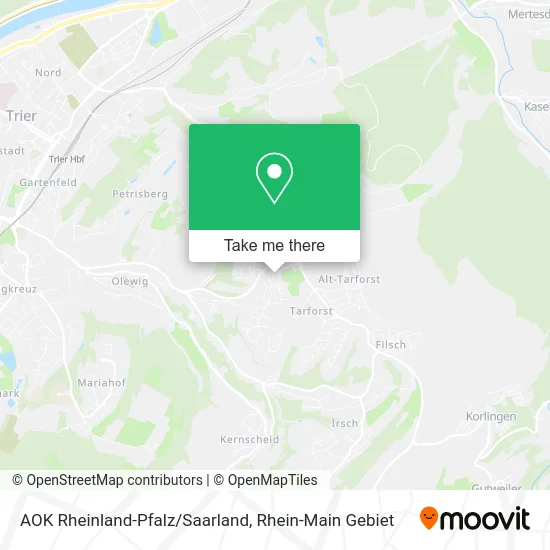 Карта AOK Rheinland-Pfalz/Saarland