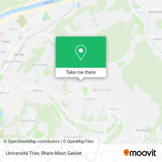 Карта Universitä Trier