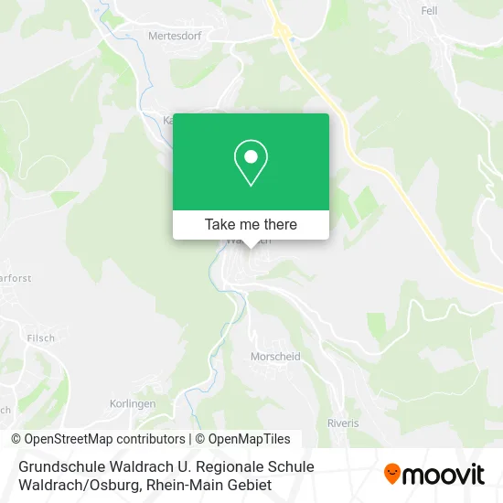 Карта Grundschule Waldrach U. Regionale Schule Waldrach / Osburg