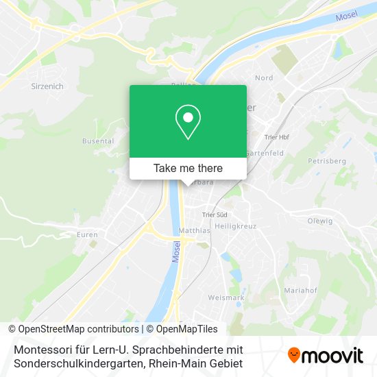 Карта Montessori für Lern-U. Sprachbehinderte mit Sonderschulkindergarten