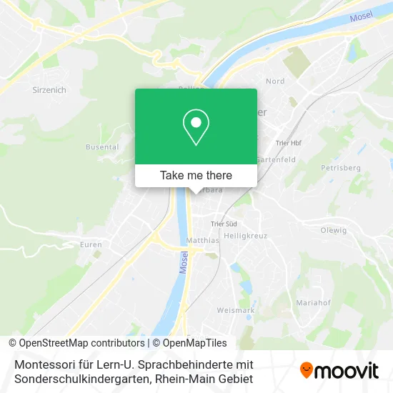 Карта Montessori für Lern-U. Sprachbehinderte mit Sonderschulkindergarten