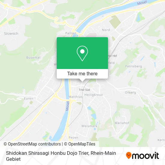 Shidokan Shirasagi Honbu Dojo Trier map