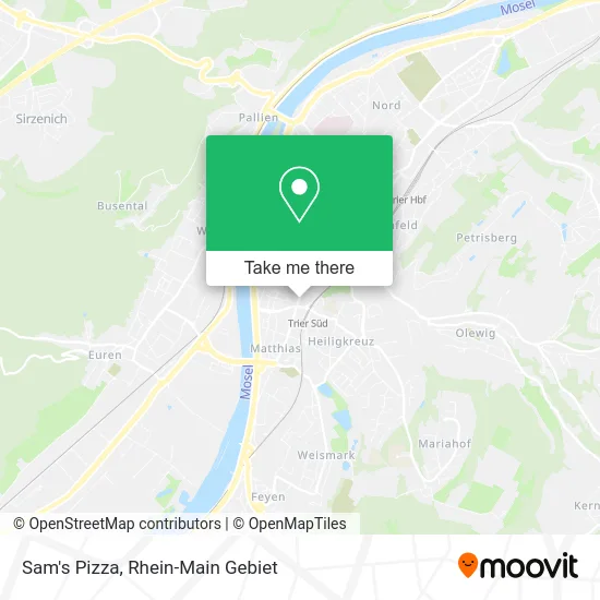 Sam's Pizza map