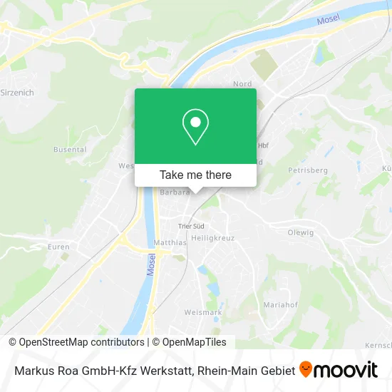 Карта Markus Roa GmbH-Kfz Werkstatt