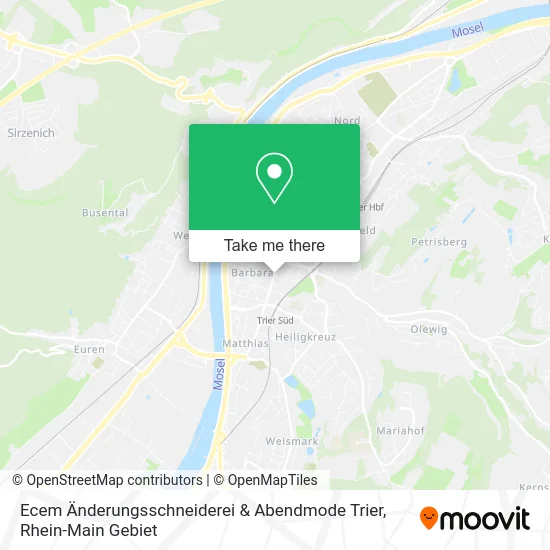 Карта Ecem Änderungsschneiderei & Abendmode Trier