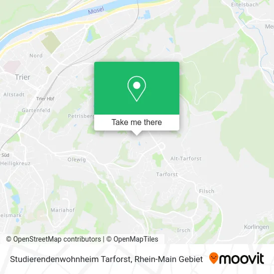 Карта Studierendenwohnheim Tarforst