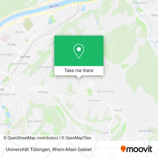 Карта Universität Tübingen