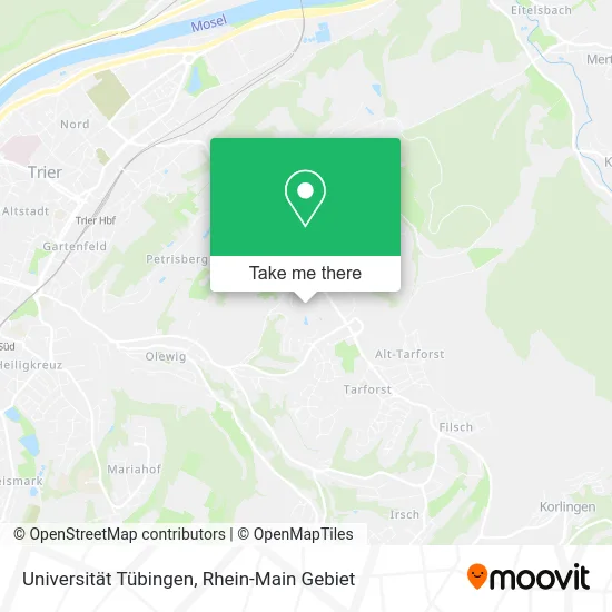 Карта Universität Tübingen