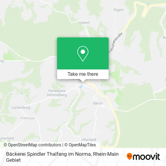 Карта Bäckerei Spindler Thalfang im Norma