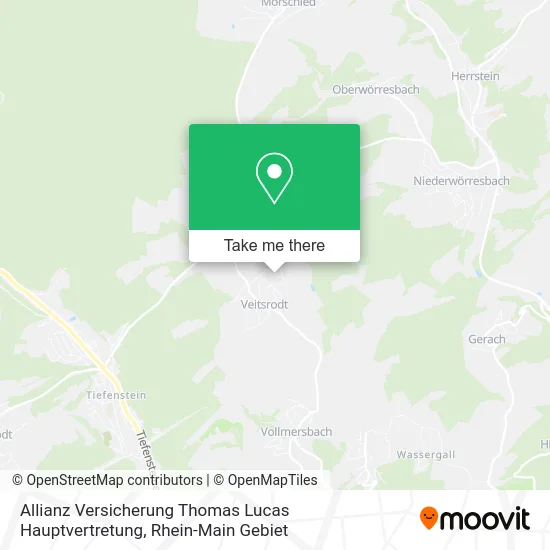 Карта Allianz Versicherung Thomas Lucas Hauptvertretung