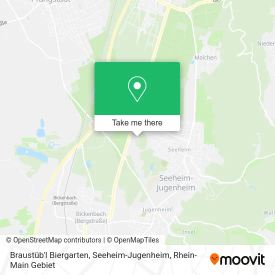 Карта Braustüb'l Biergarten, Seeheim-Jugenheim