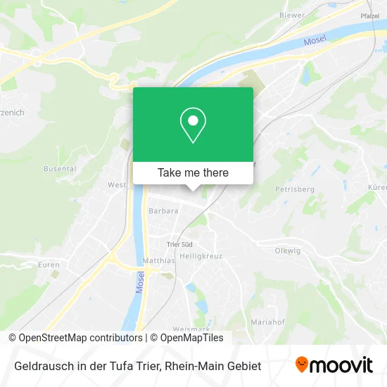 Карта Geldrausch in der Tufa Trier