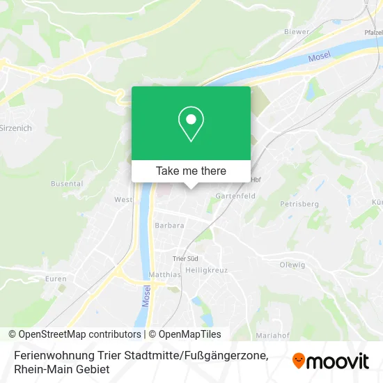 Карта Ferienwohnung Trier Stadtmitte / Fußgängerzone