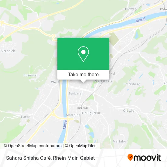 Карта Sahara Shisha Café