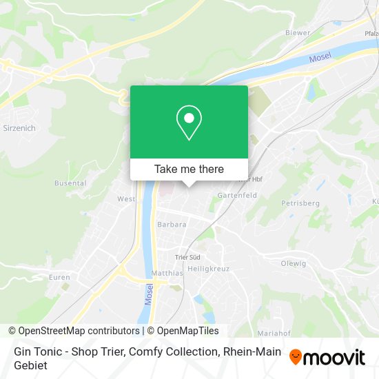 Карта Gin Tonic - Shop Trier, Comfy Collection