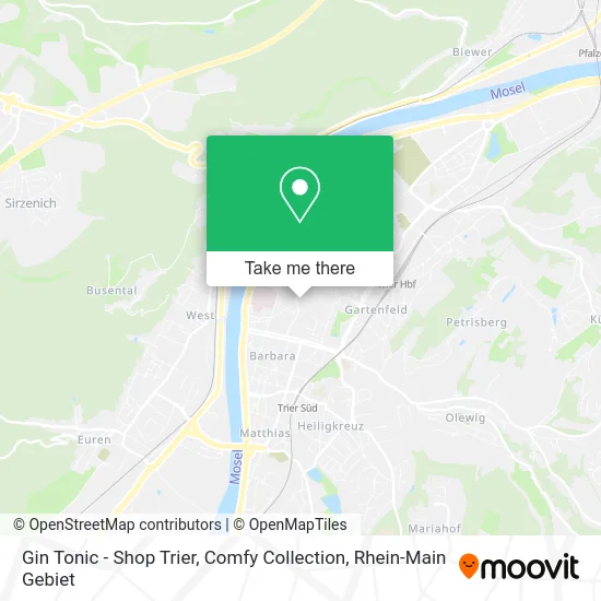 Карта Gin Tonic - Shop Trier, Comfy Collection