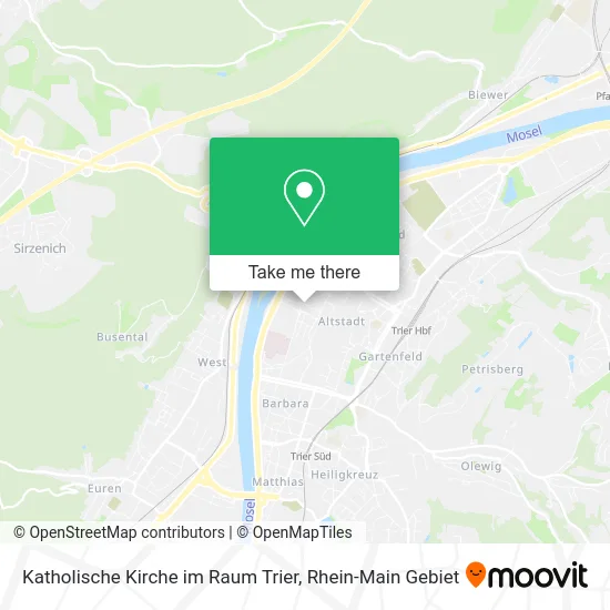 Карта Katholische Kirche im Raum Trier