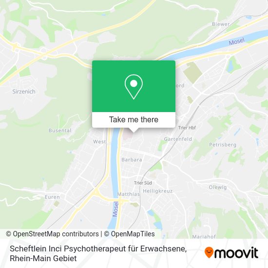 Карта Scheftlein Inci Psychotherapeut für Erwachsene