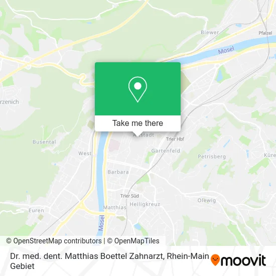 Карта Dr. med. dent. Matthias Boettel Zahnarzt