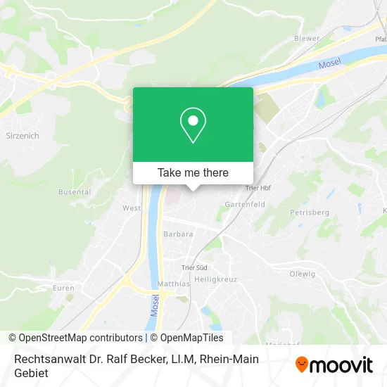 Карта Rechtsanwalt Dr. Ralf Becker, Ll.M