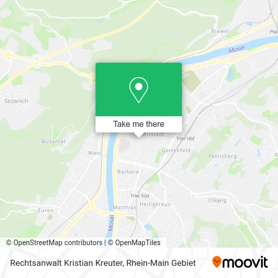 Карта Rechtsanwalt Kristian Kreuter