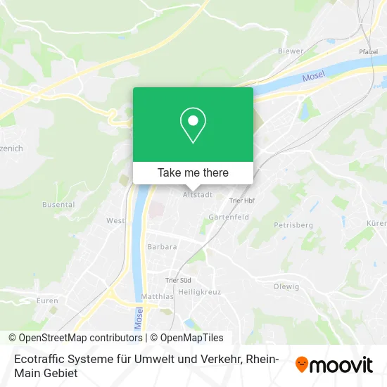 Карта Ecotraffic Systeme für Umwelt und Verkehr