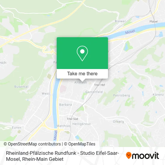 Карта Rheinland-Pfälzische Rundfunk - Studio Eifel-Saar-Mosel