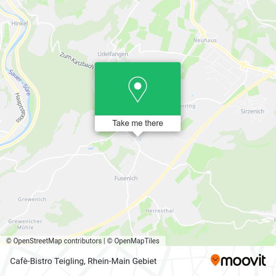 Карта Cafè-Bistro Teigling