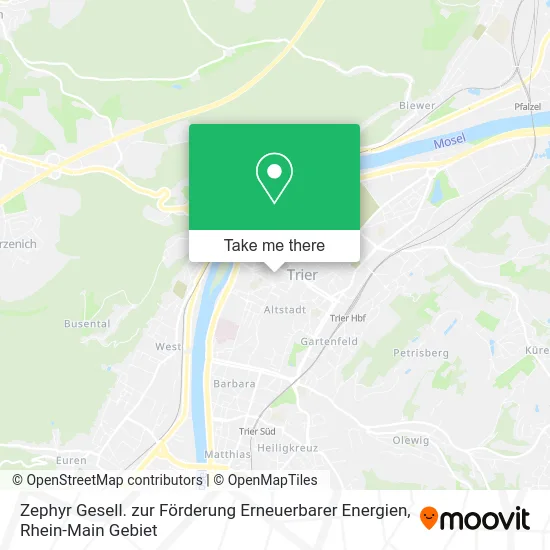 Карта Zephyr Gesell. zur Förderung Erneuerbarer Energien