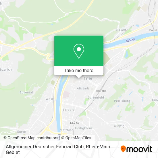 Карта Allgemeiner Deutscher Fahrrad Club