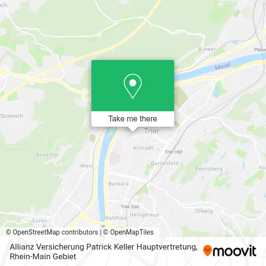 Карта Allianz Versicherung Patrick Keller Hauptvertretung