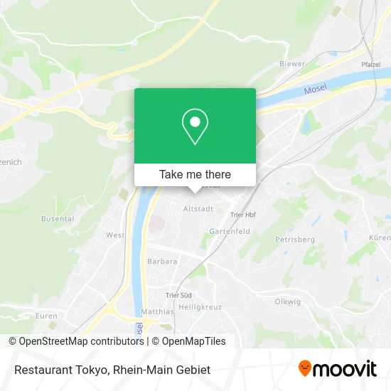 Карта Restaurant Tokyo
