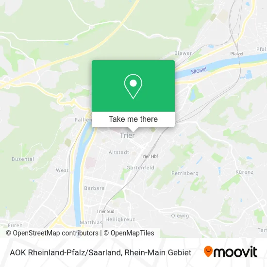 Карта AOK Rheinland-Pfalz/Saarland