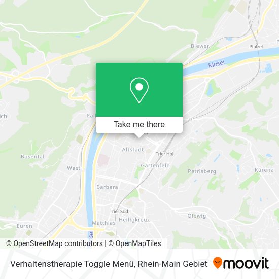 Карта Verhaltenstherapie Toggle Menü