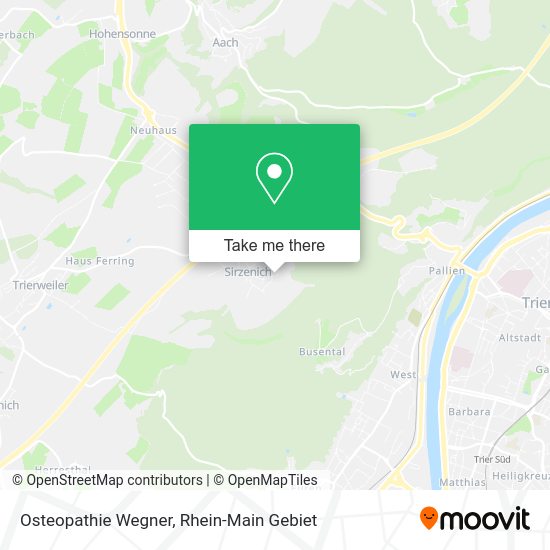 Карта Osteopathie Wegner