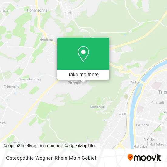 Карта Osteopathie Wegner