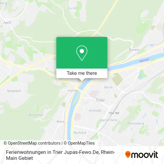Карта Ferienwohnungen in Trier Jupas-Fewo.De