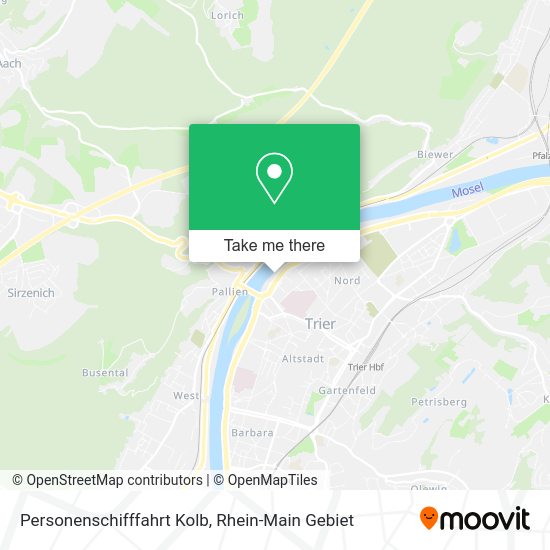 Карта Personenschifffahrt Kolb