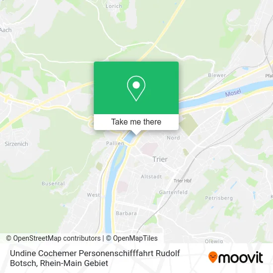 Карта Undine Cochemer Personenschifffahrt Rudolf Botsch