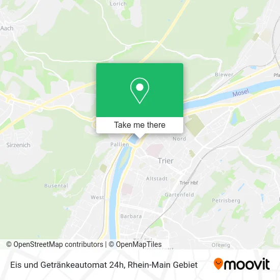Карта Eis und Getränkeautomat 24h
