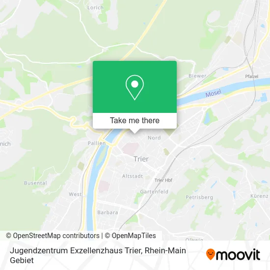 Карта Jugendzentrum Exzellenzhaus Trier