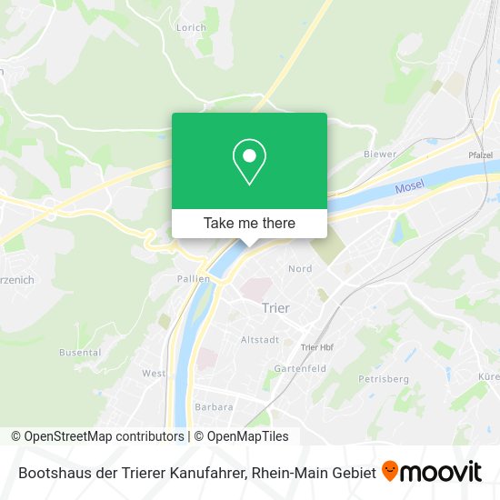 Карта Bootshaus der Trierer Kanufahrer